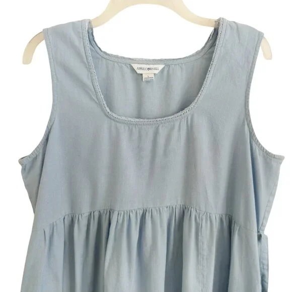 April Cornell Aline Sleeveless Maxi Dress Size Large Like New Cottagecore Boho - Picture 4 of 11